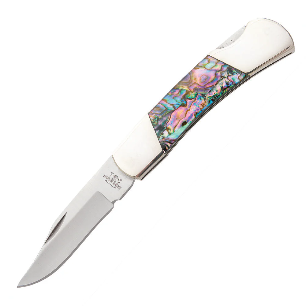 Bear and Son AB26 Executive Abalone Clip Point Lockback Knife