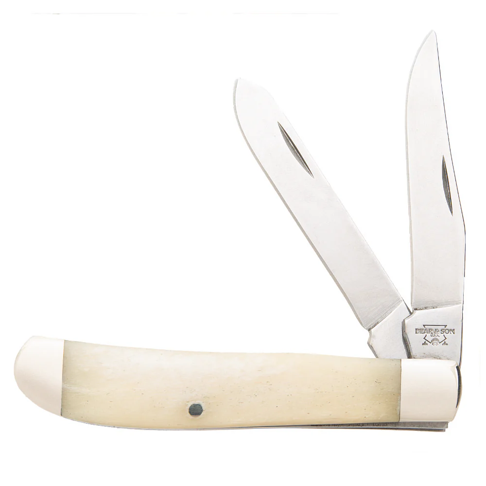 Bear and Son WSB07 Mini Trapper White Smooth Bone Slipjoint Knife