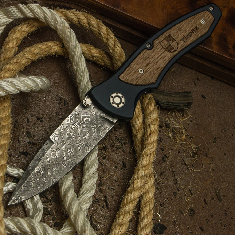 Boker Tirpitz Damascus Folding Knife - Image 3