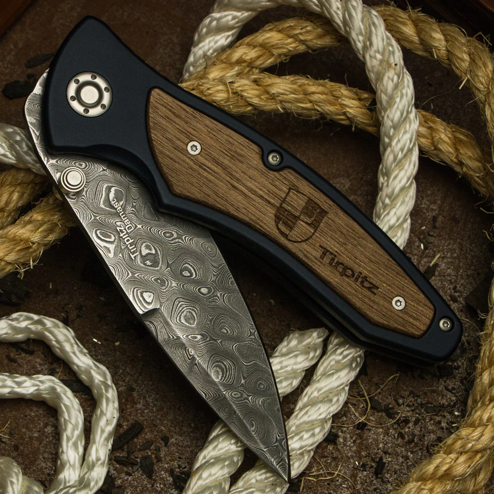 Boker Tirpitz Damascus Folding Knife - Image 4