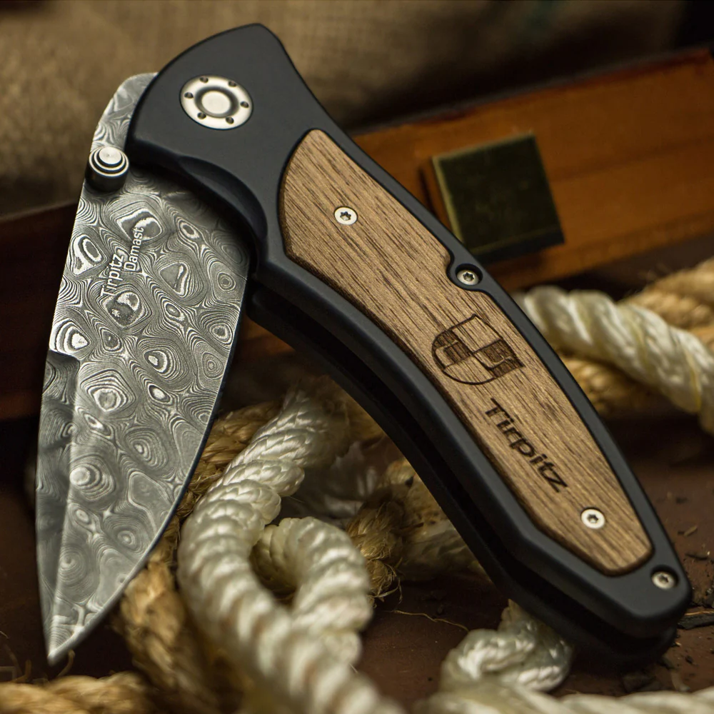 Boker Tirpitz Damascus Folding Knife - Image 5