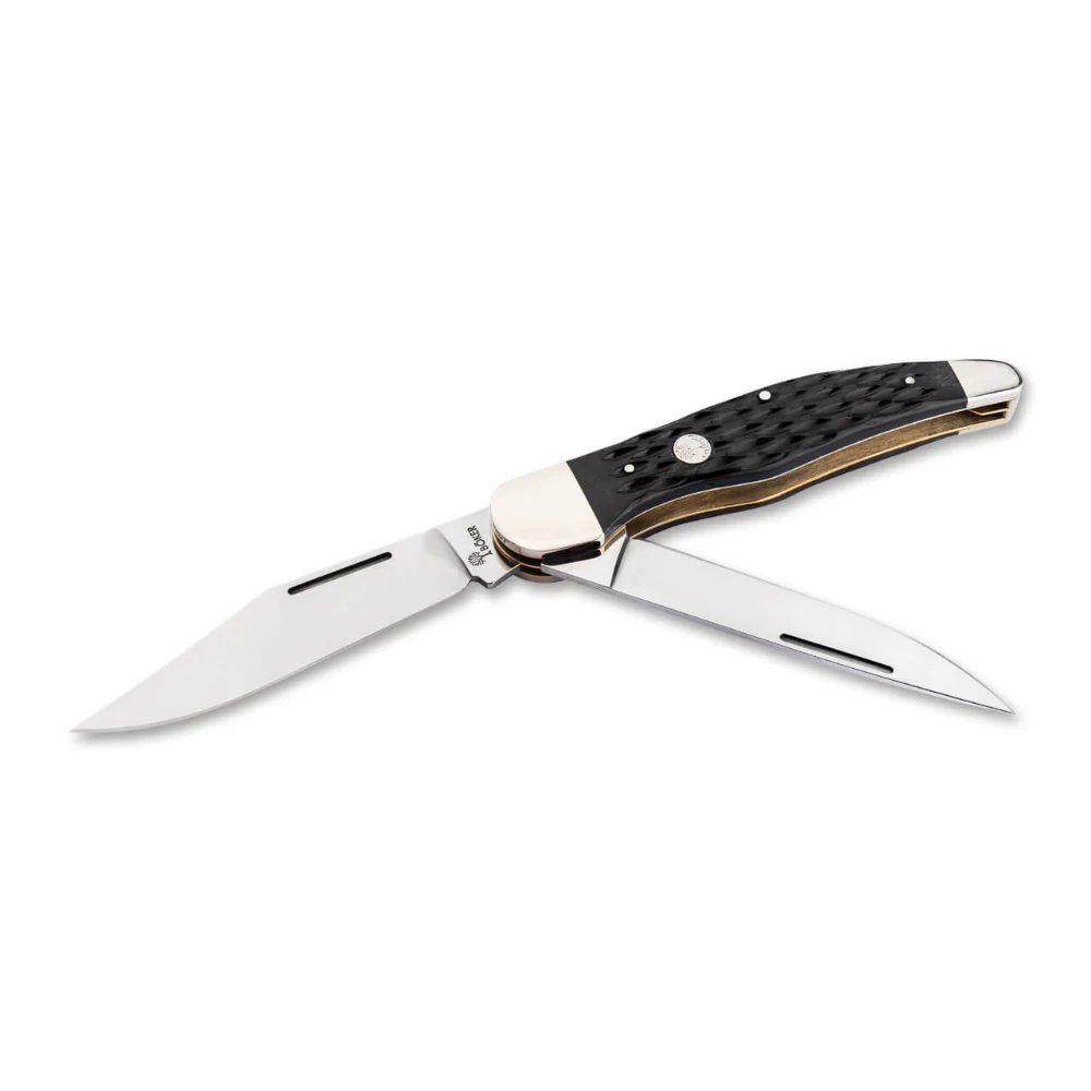 Boker TS 2.0 Jigged Black Bone 1095 Hunter Folding Knife