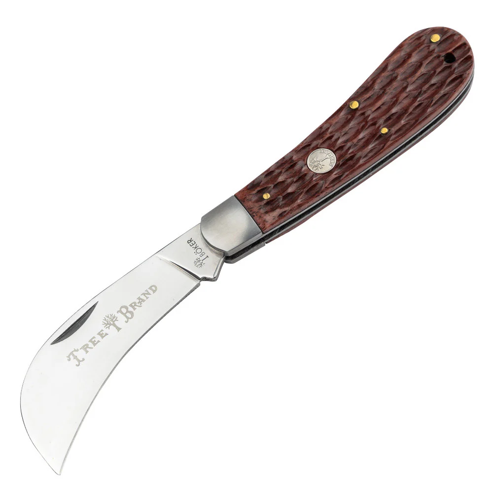 Boker TS 2.0 Jigged Brown Bone Hawkbill Folding Knife