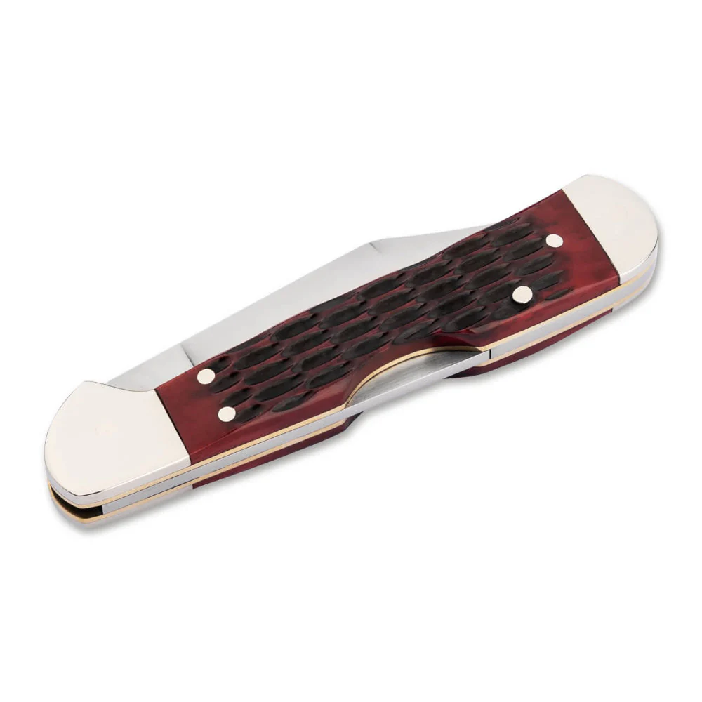 Boker TS 2.0 Jigged Red Bone Mini Copper Lock Folding Knife - Image 2
