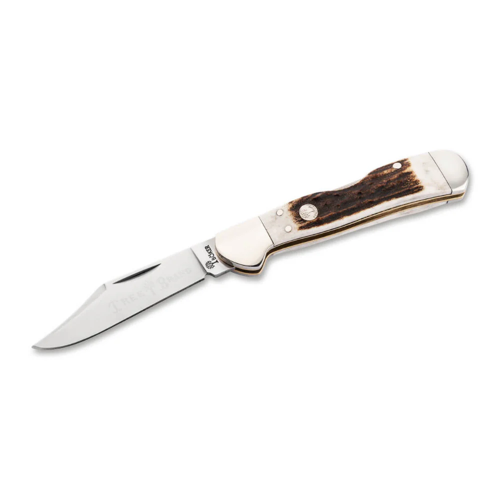 Boker TS 2.0 Stag Horn Mini Copper Lock Folding Knife