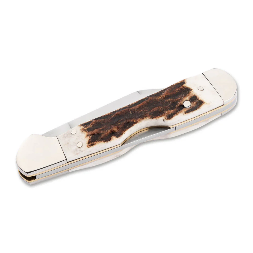 Boker TS 2.0 Stag Horn Mini Copper Lock Folding Knife - Image 2