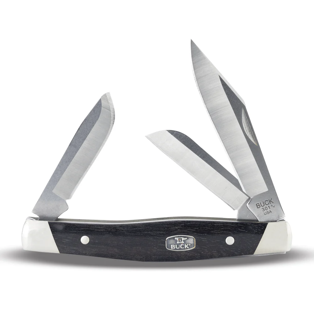 Buck 301 Stockman Folding Pocket Knife, Wood Handle
