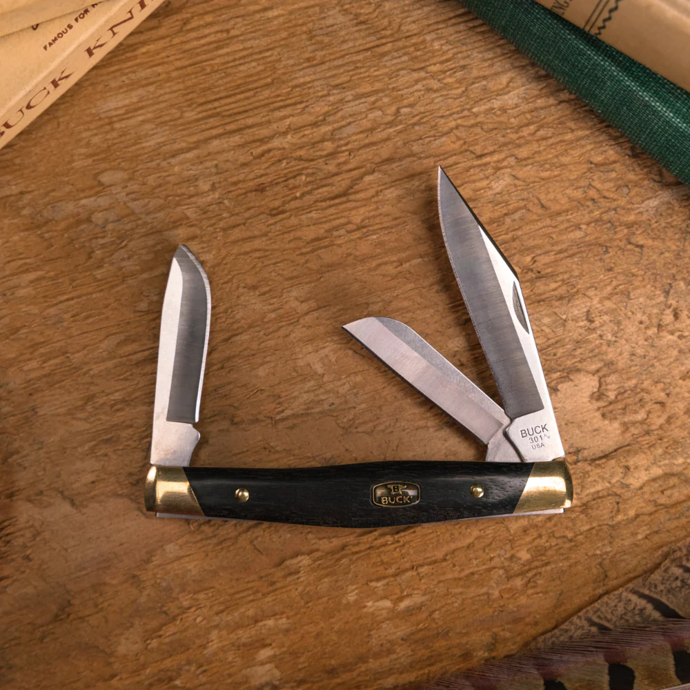 Buck 301 Stockman Folding Pocket Knife, Wood Handle - Image 7