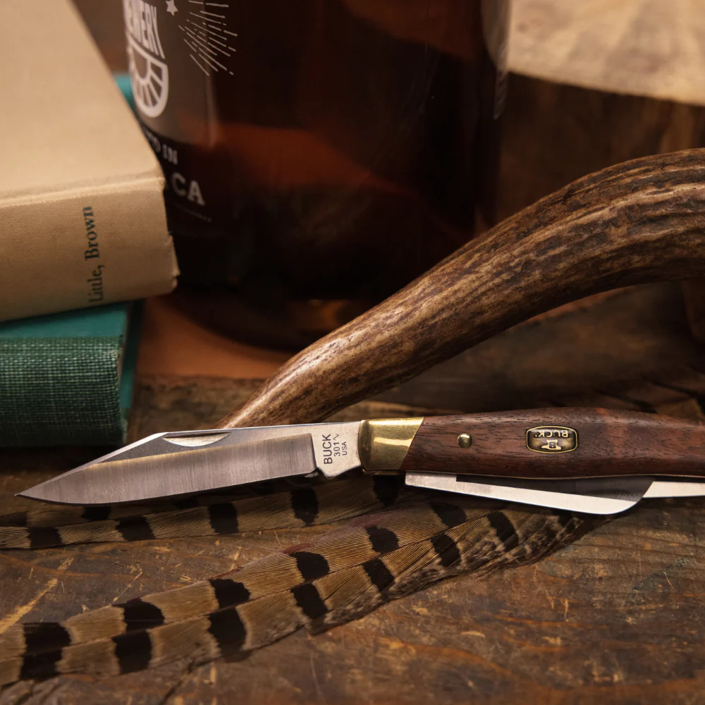 Buck 301 Stockman Folding Pocket Knife, Wood Handle - Image 9