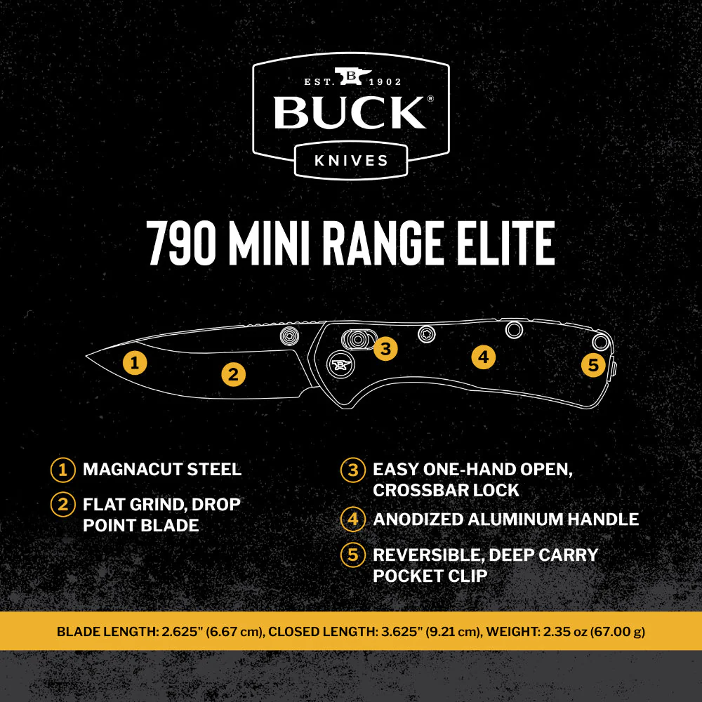 Buck 790 Mini Range Elite Lockblade Knife - Image 2