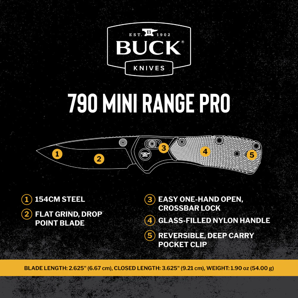 Buck 790 Mini Range Pro Lockblade Knife - Image 2