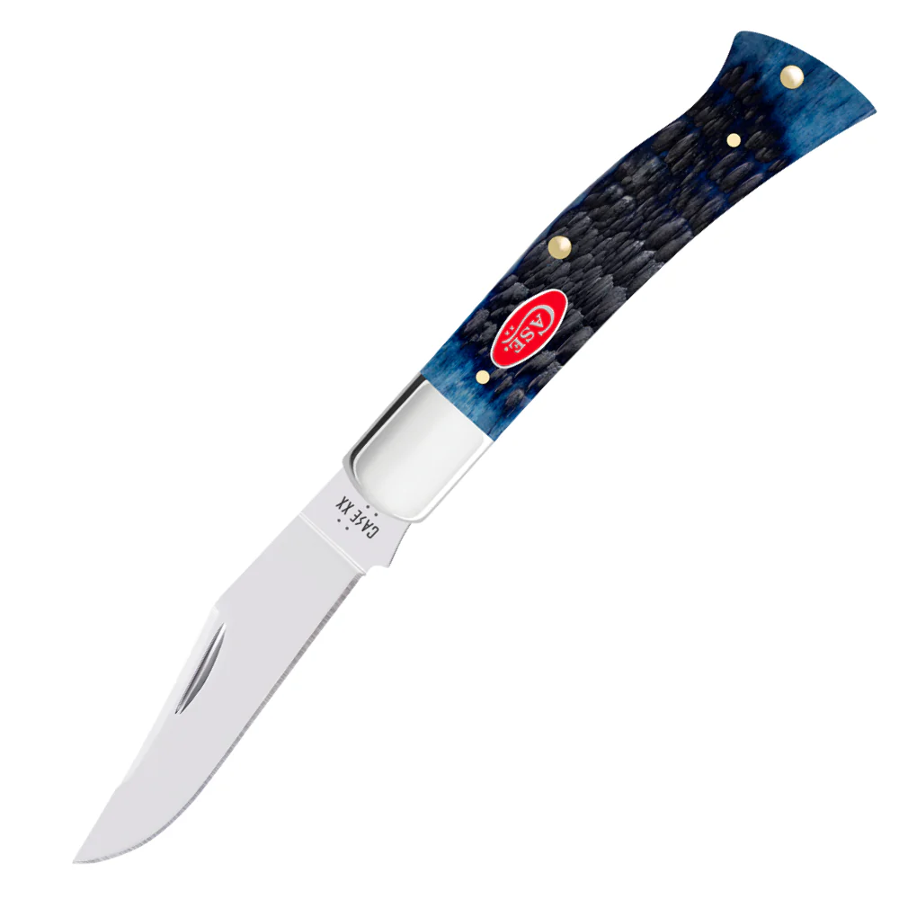 Case Axe Handle Rogers Jig Navy Blue Bone Pocket Knife - Image 2