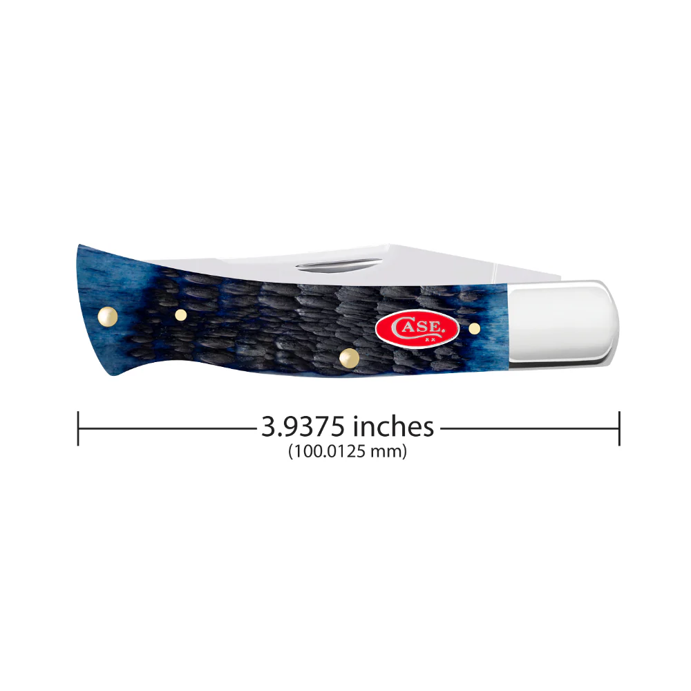 Case Axe Handle Rogers Jig Navy Blue Bone Pocket Knife - Image 3