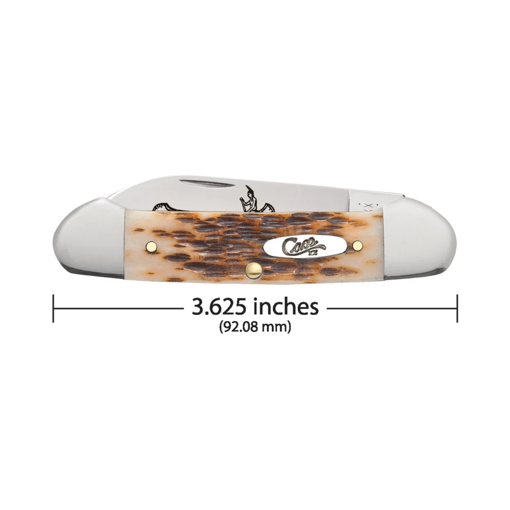Case Canoe Amber Bone Pocket Knife - Image 2