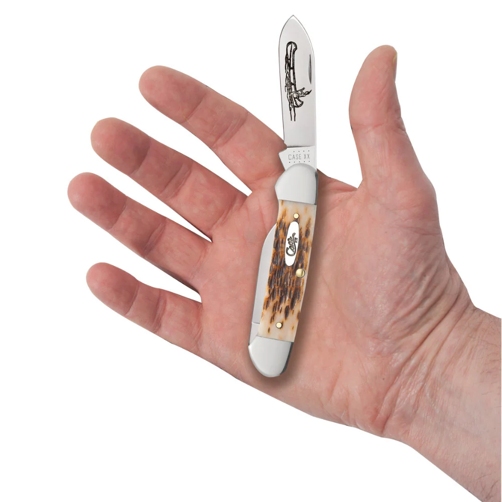Case Canoe Amber Bone Pocket Knife - Image 5