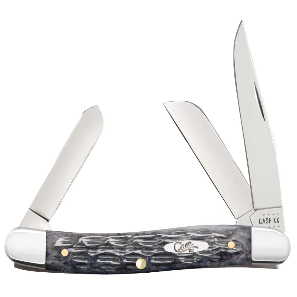 Case CS Medium Stockman Pocket Worn Grey Bone Pocket Knife