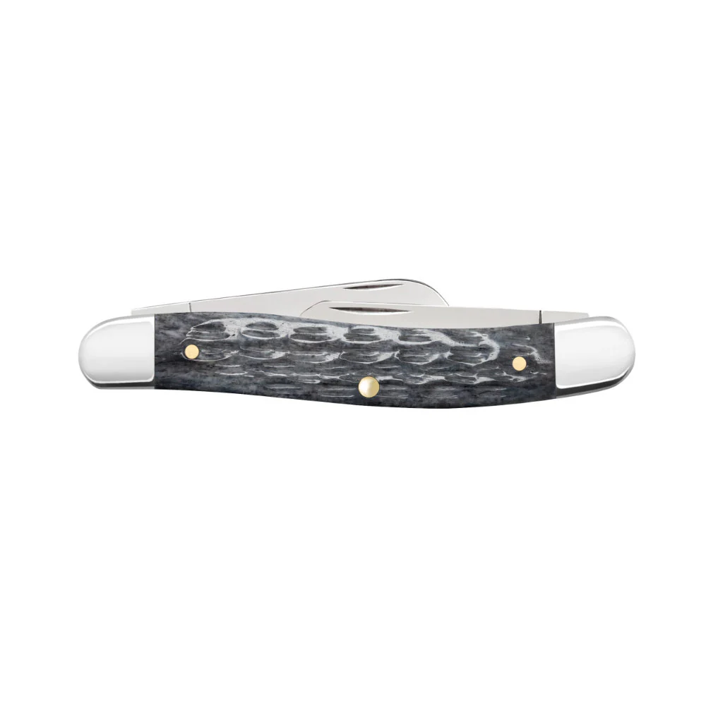 Case CS Medium Stockman Pocket Worn Grey Bone Pocket Knife - Image 3
