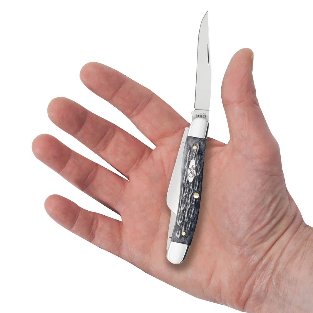 Case CS Medium Stockman Pocket Worn Grey Bone Pocket Knife - Image 5