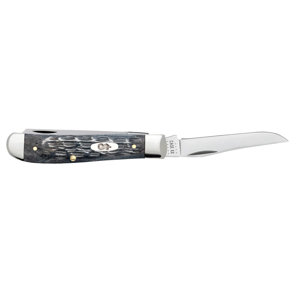 Case CS Mini Trapper Pocket Worn Grey Bone Pocket Knife - Image 4