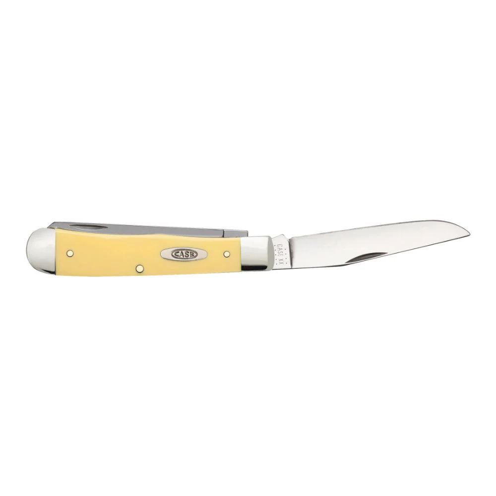 Case CS Trapper Smooth Yellow Synthetic Pocket Knife - Image 2