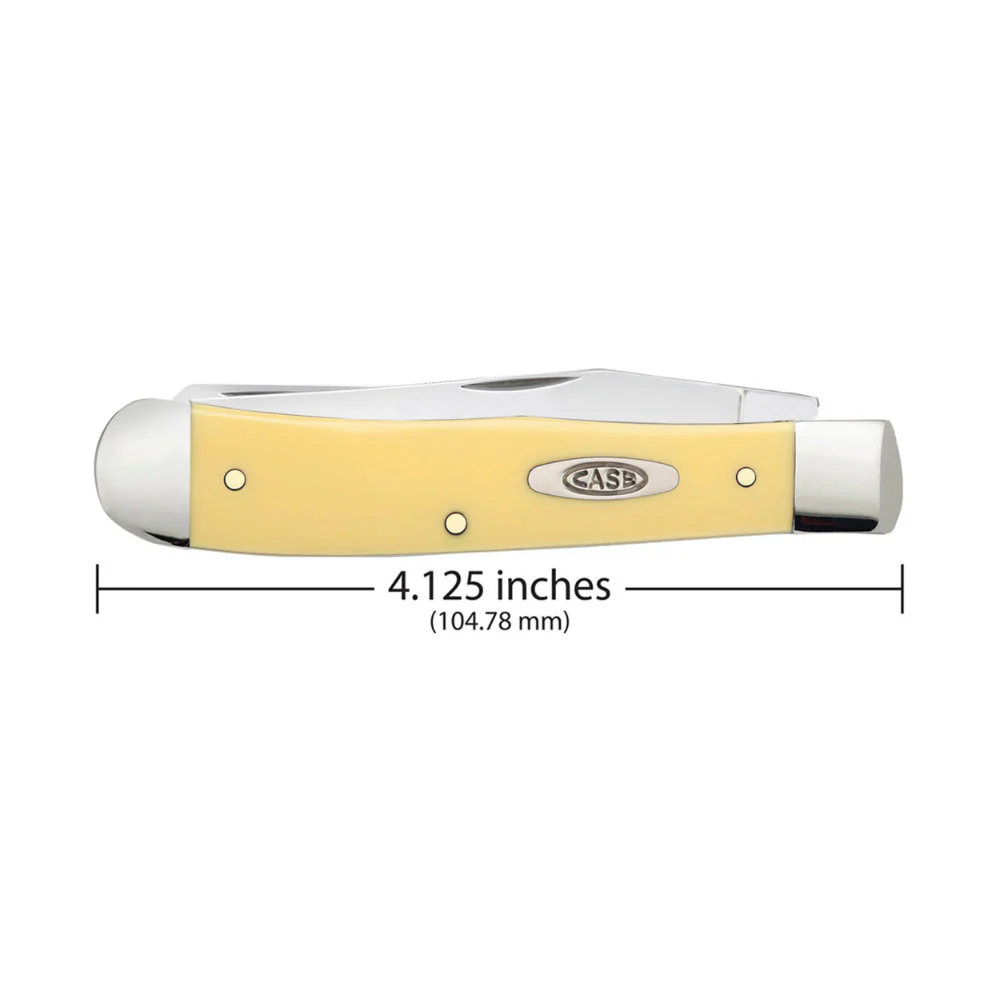 Case CS Trapper Smooth Yellow Synthetic Pocket Knife - Image 3