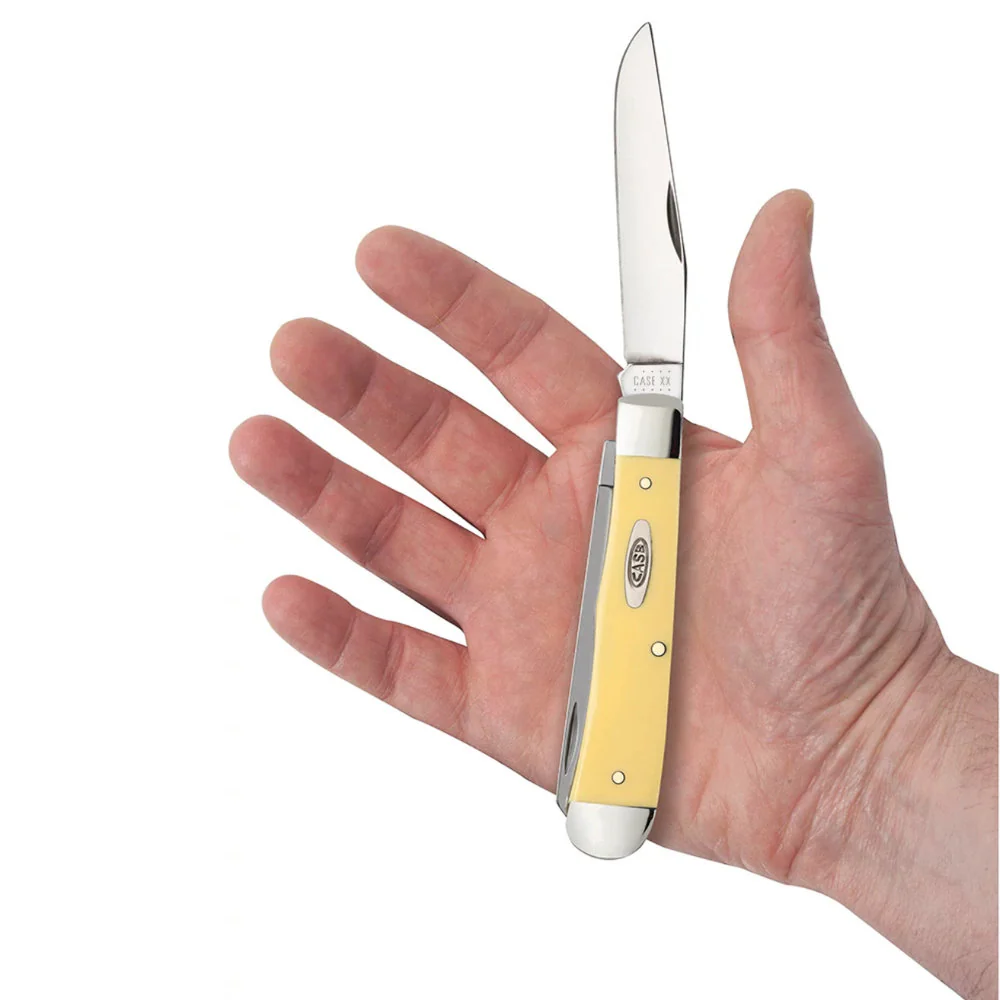 Case CS Trapper Smooth Yellow Synthetic Pocket Knife - Image 5