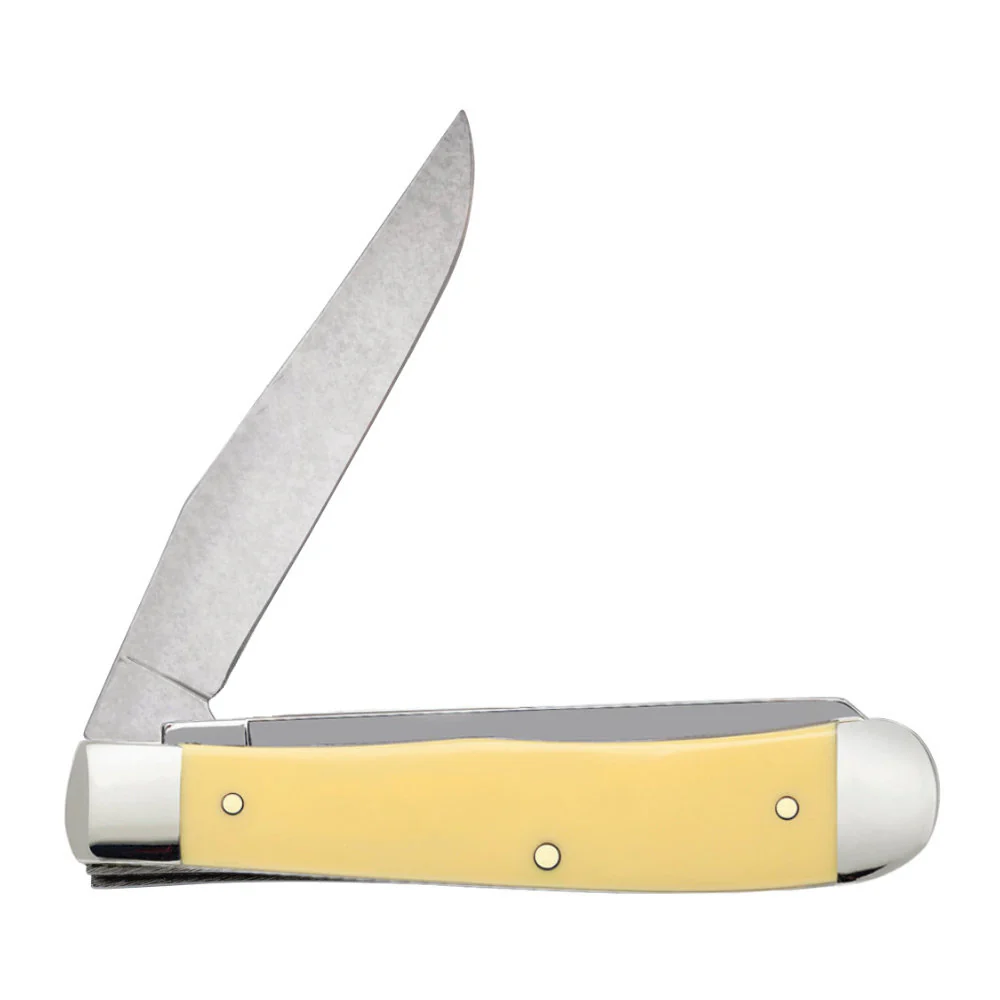 Case CS Trapper Smooth Yellow Synthetic Pocket Knife - Image 6