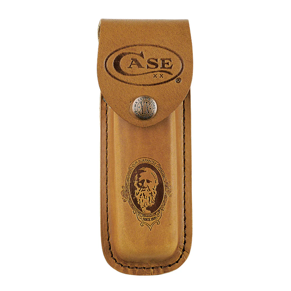 Case Folding Hunter Rosewood Knife with Leather Sheath - Image 2