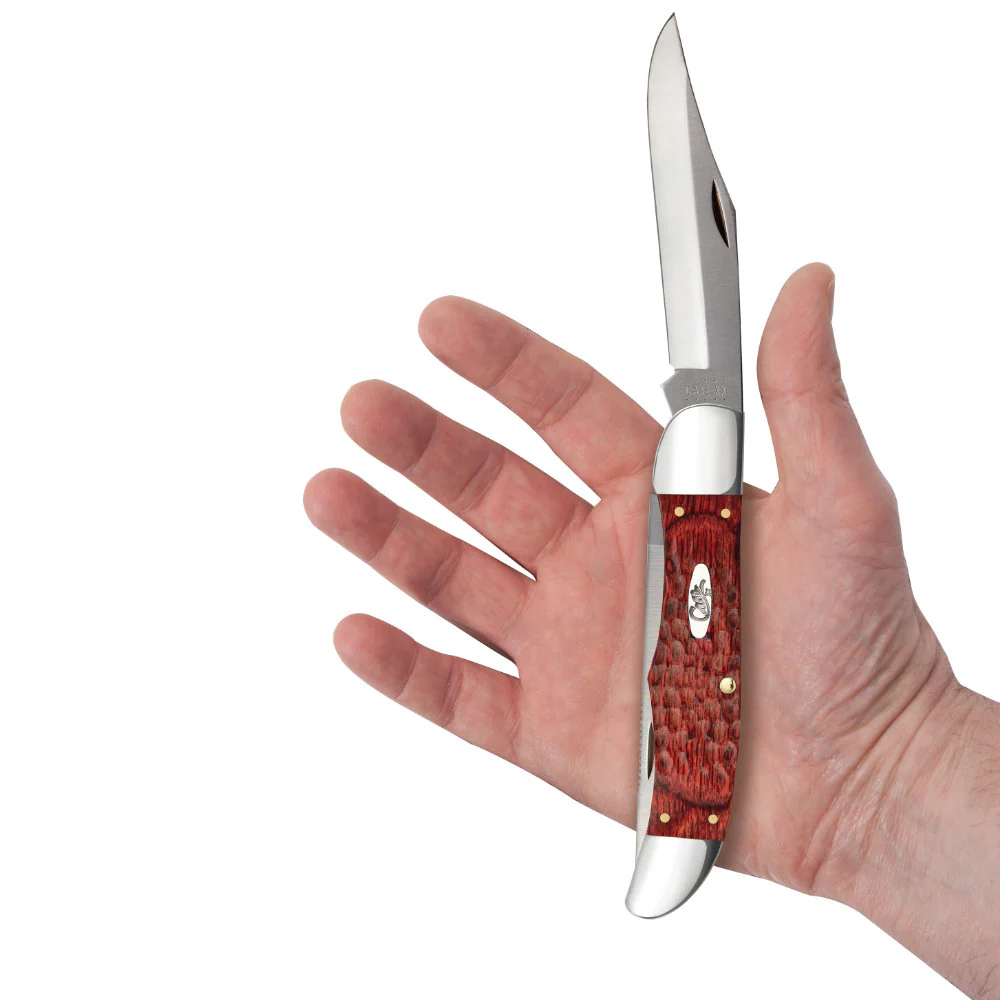Case Folding Hunter Rosewood Knife with Leather Sheath - Image 6