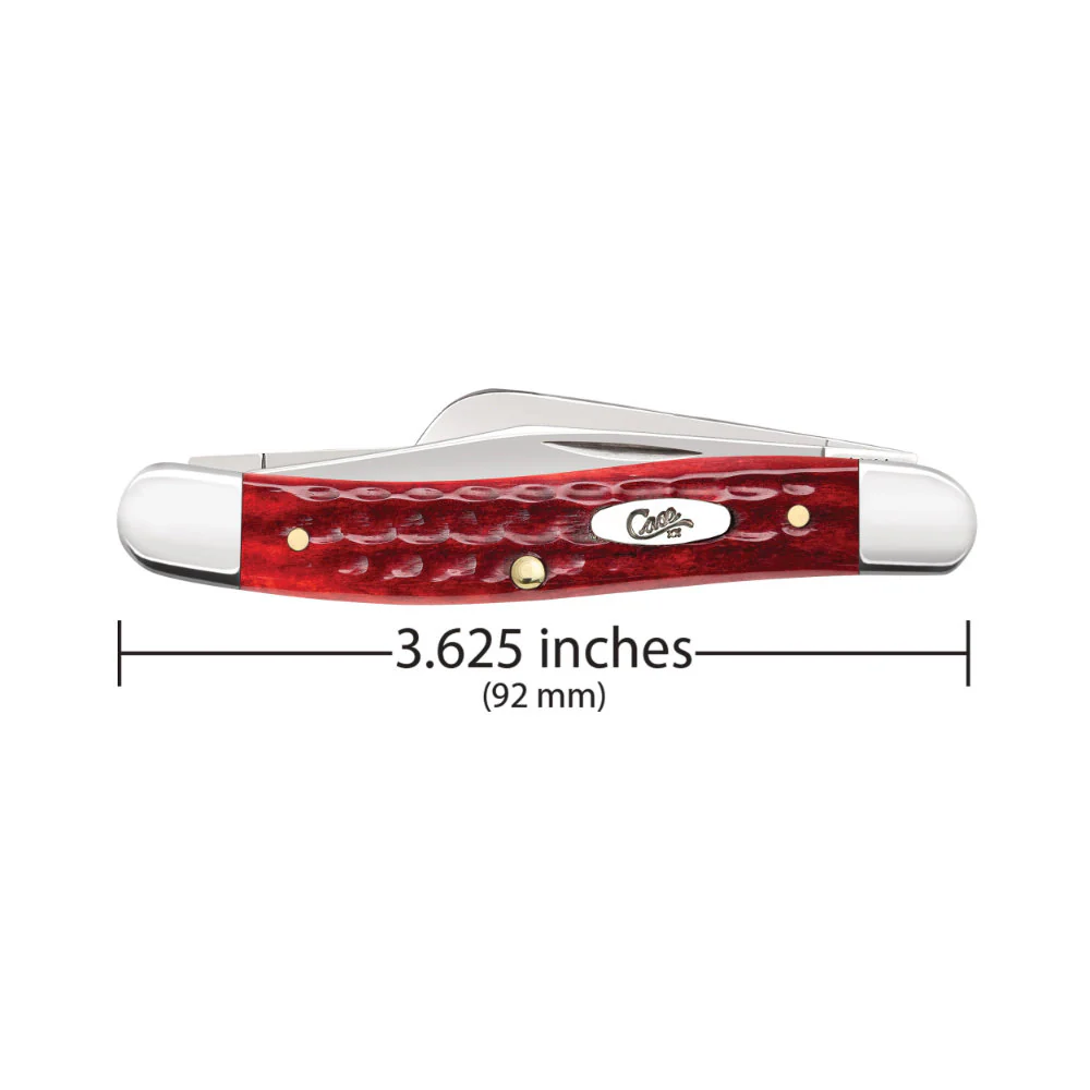 Case Medium Stockman Pocket Worn Old Red Bone Pocket Knife - Image 2