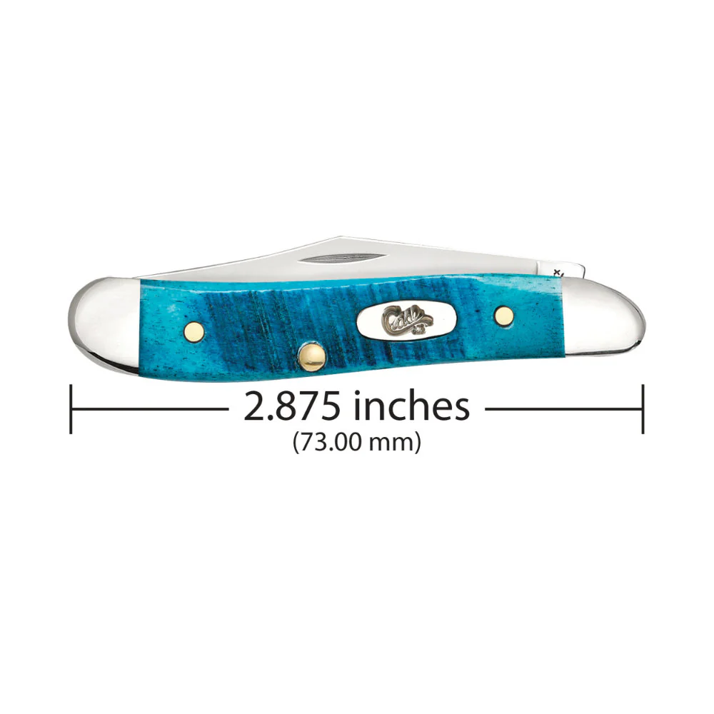 Case Peanut Caribbean Blue Bone Pocket Knife - Image 2