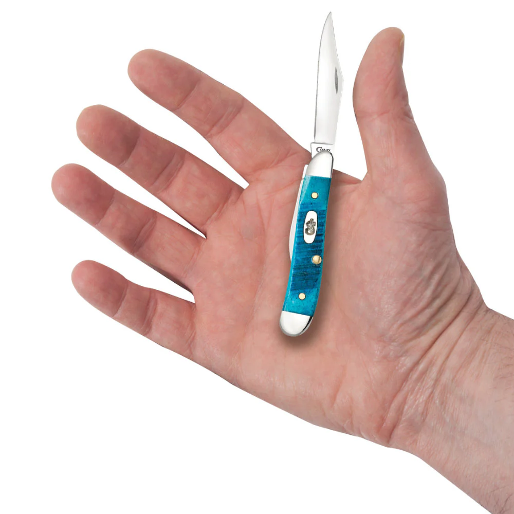 Case Peanut Caribbean Blue Bone Pocket Knife - Image 5