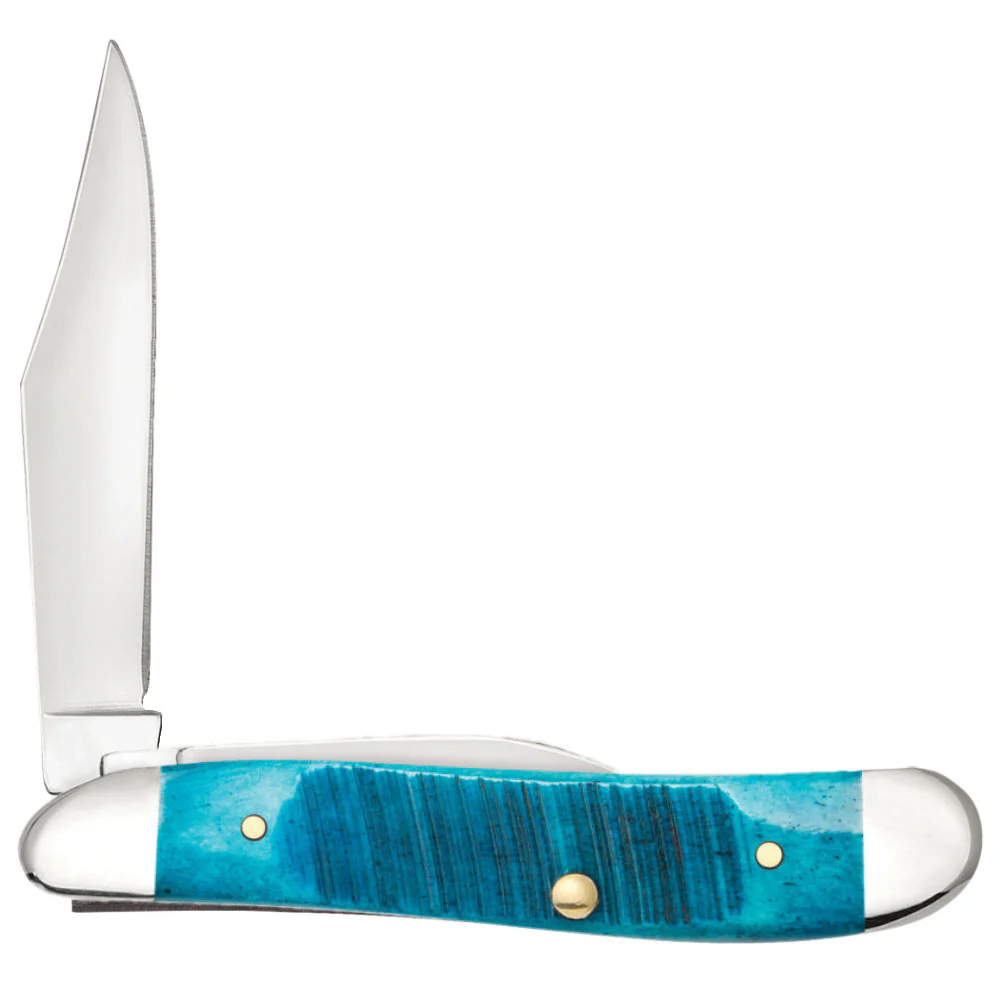 Case Peanut Caribbean Blue Bone Pocket Knife - Image 6
