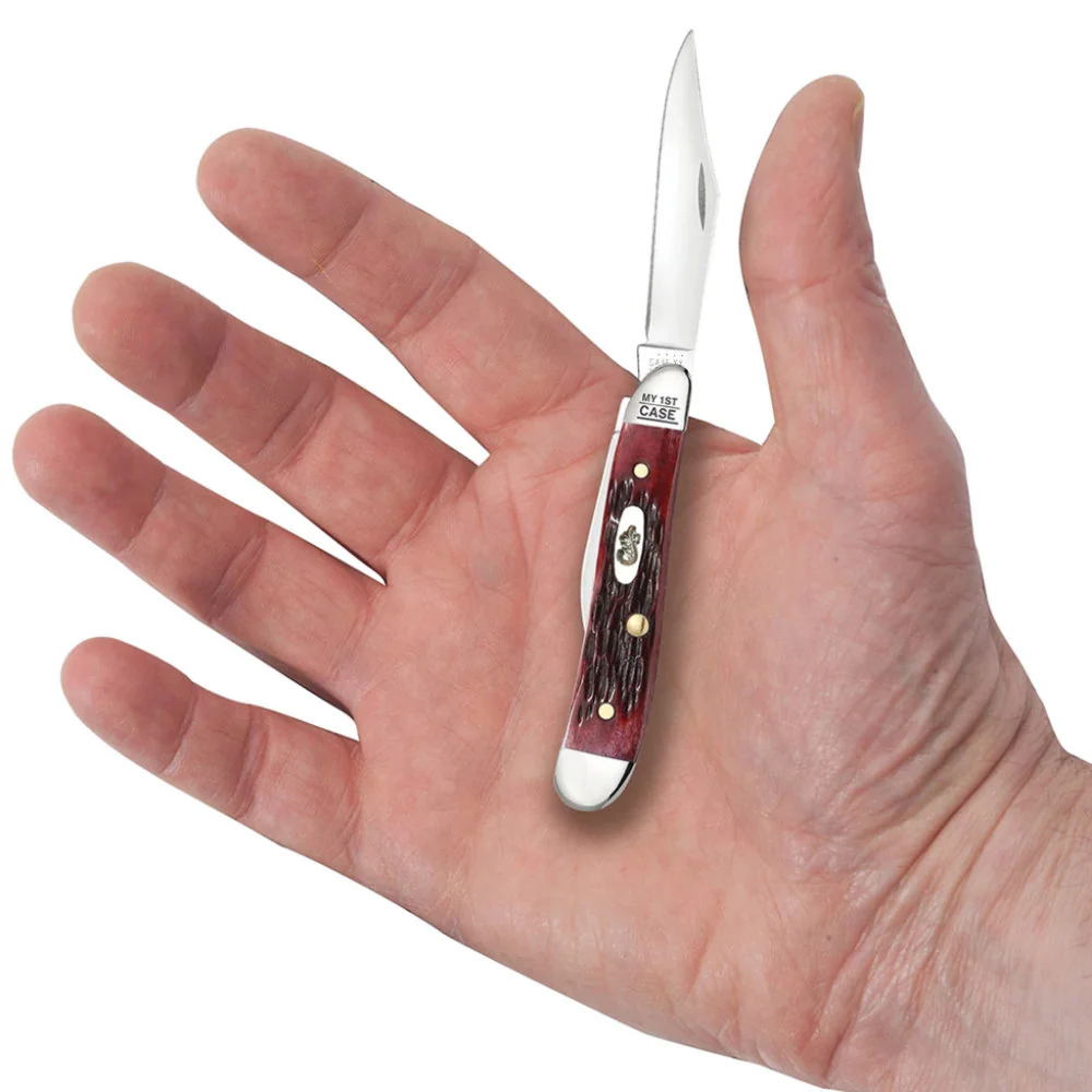 Case Peanut My First Case Pocket Worn Old Red Bone Pocket Knife - Image 5