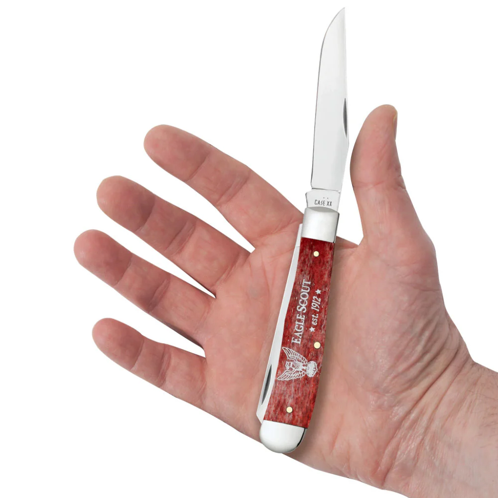 Case Scouting America Eagle Scout Red Trapper Pocket Knife Gift Set - Image 5