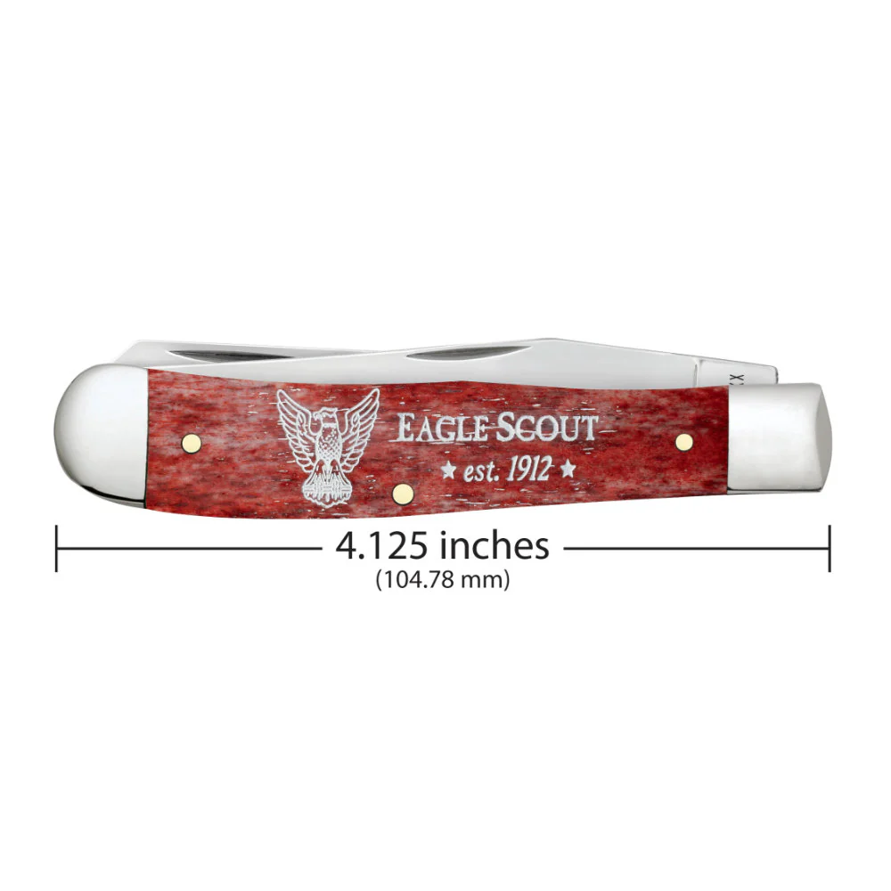Case Scouting America Eagle Scout Red Trapper Pocket Knife Gift Set - Image 6