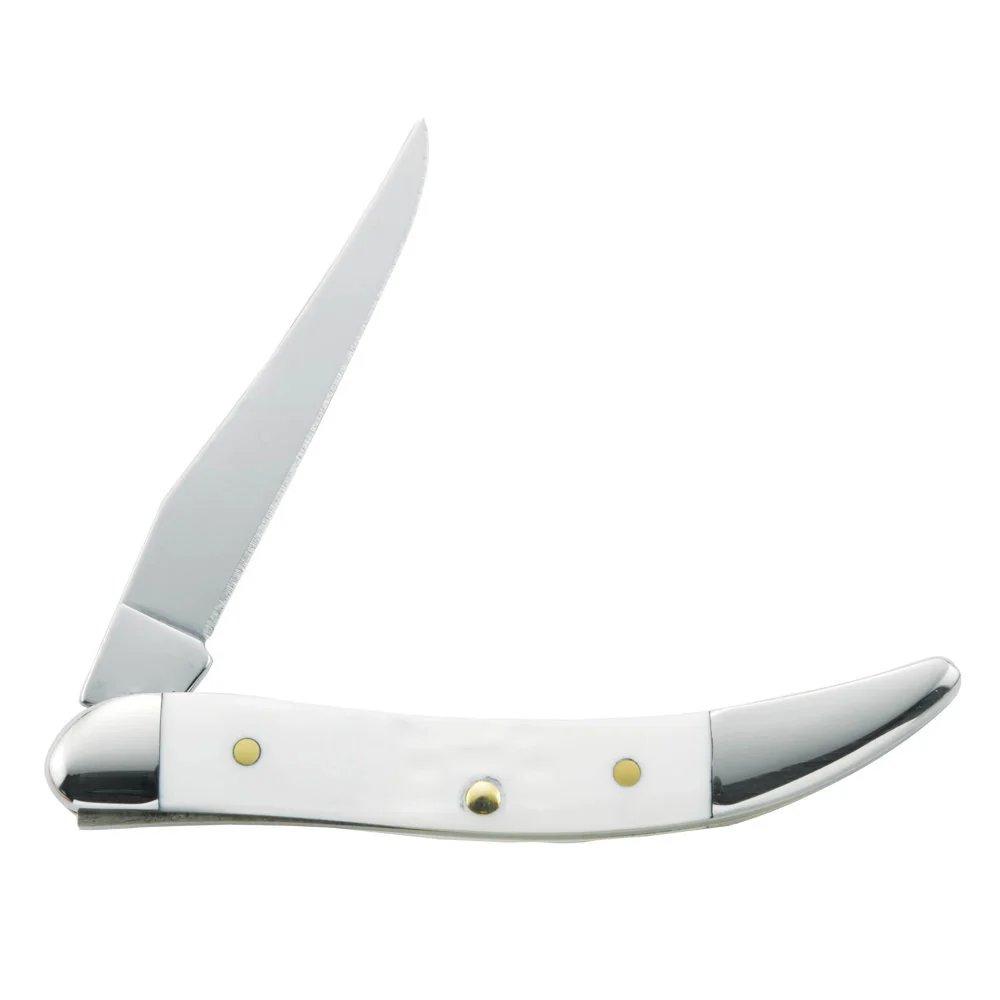 Case Small Texas Toothpick White Synthetic Sparxx Pocket Knife - Image 6