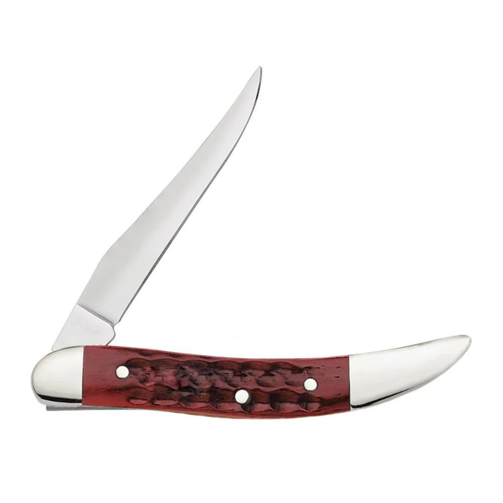 Case Small Texas Toothpick Pocket Worn Old Red Bone Pocket Knife - Image 6