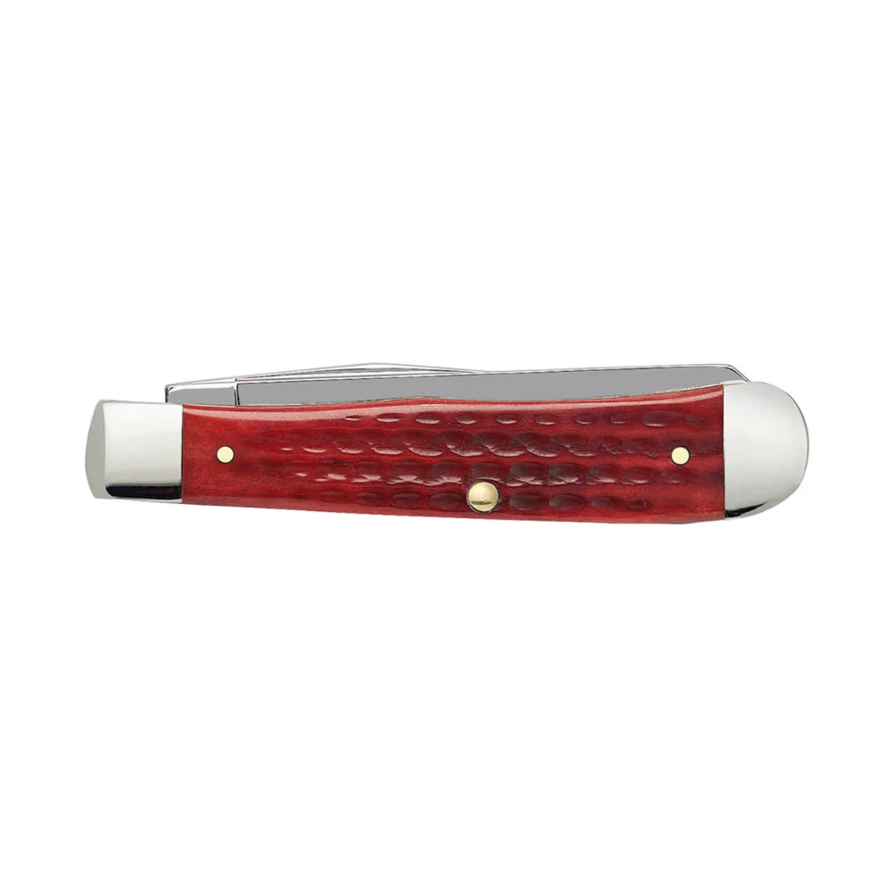 Case Trapper Pocket Worn Old Red Bone Pocket Knife - Image 3
