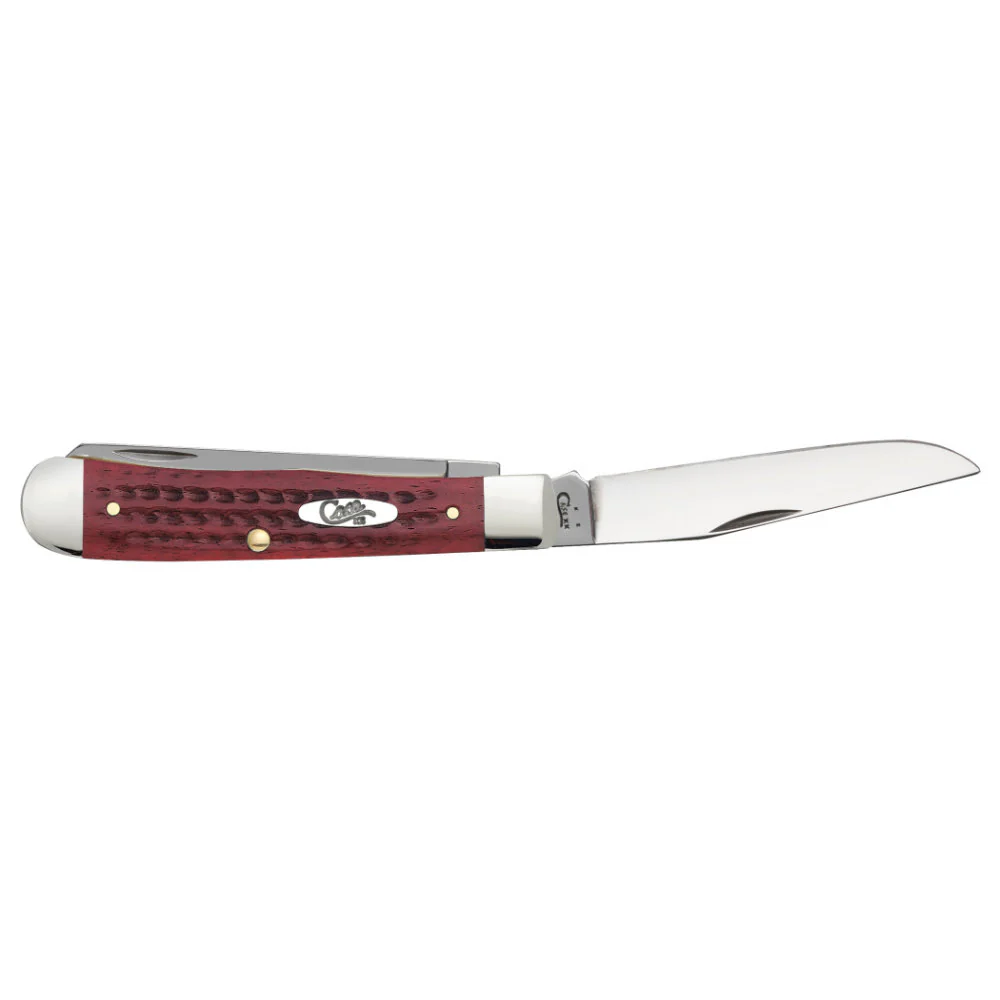 Case Trapper Pocket Worn Old Red Bone Pocket Knife - Image 4