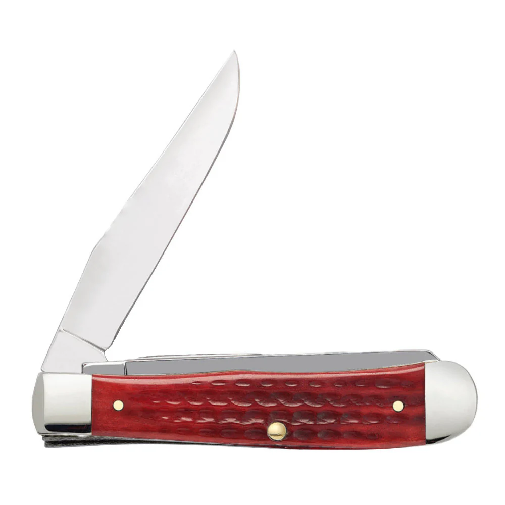 Case Trapper Pocket Worn Old Red Bone Pocket Knife - Image 6