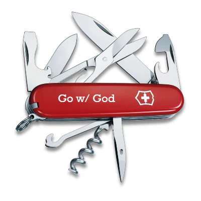 Climber Swiss Army Knife and Leather Clip Pouch Set by Victorinox