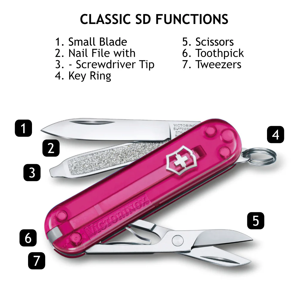Victorinox Classic SD Swiss Army Knife Transparent Colors - Image 3