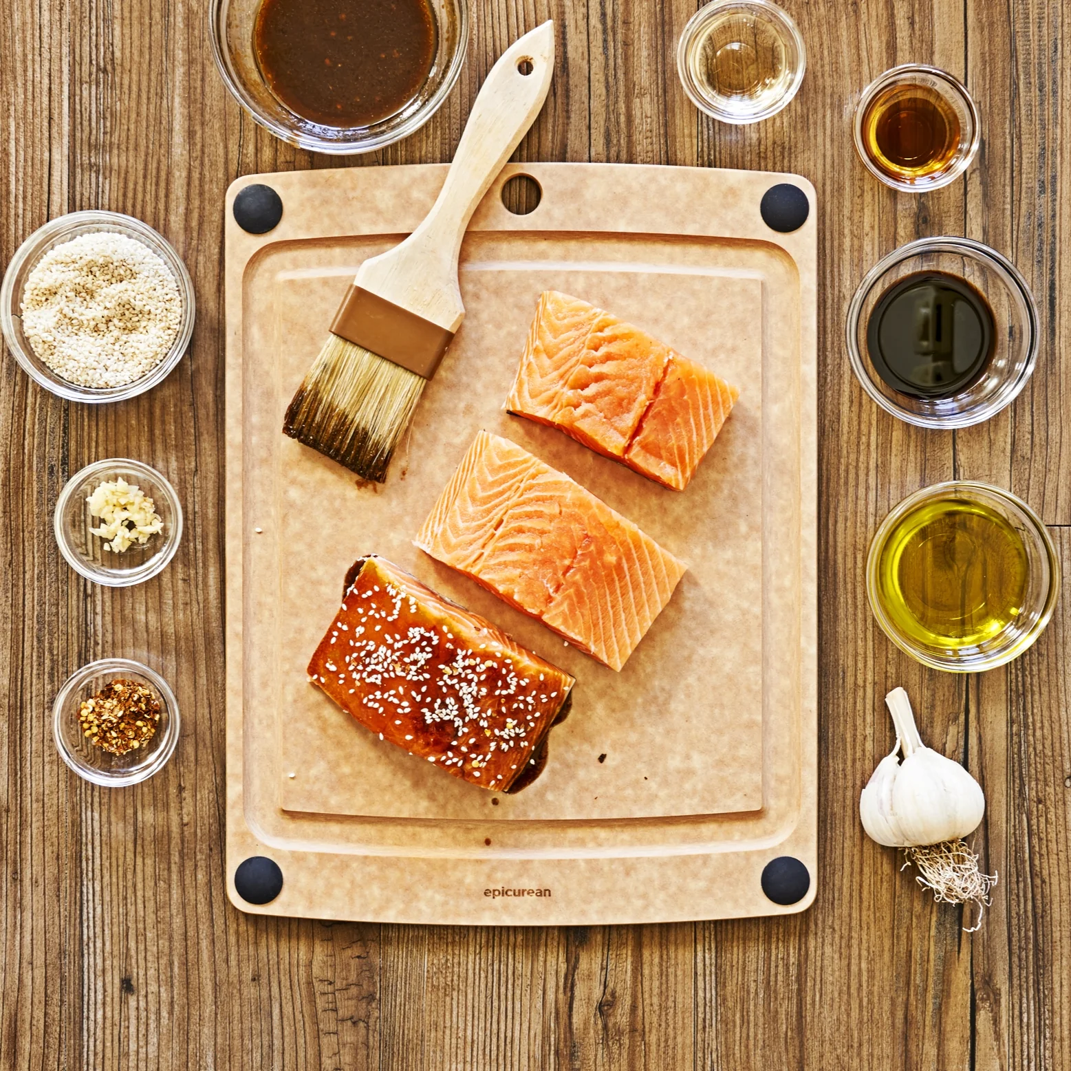 Epicurean All-In-One 14.5" x 11.25" Cutting Board, Natural - Image 2