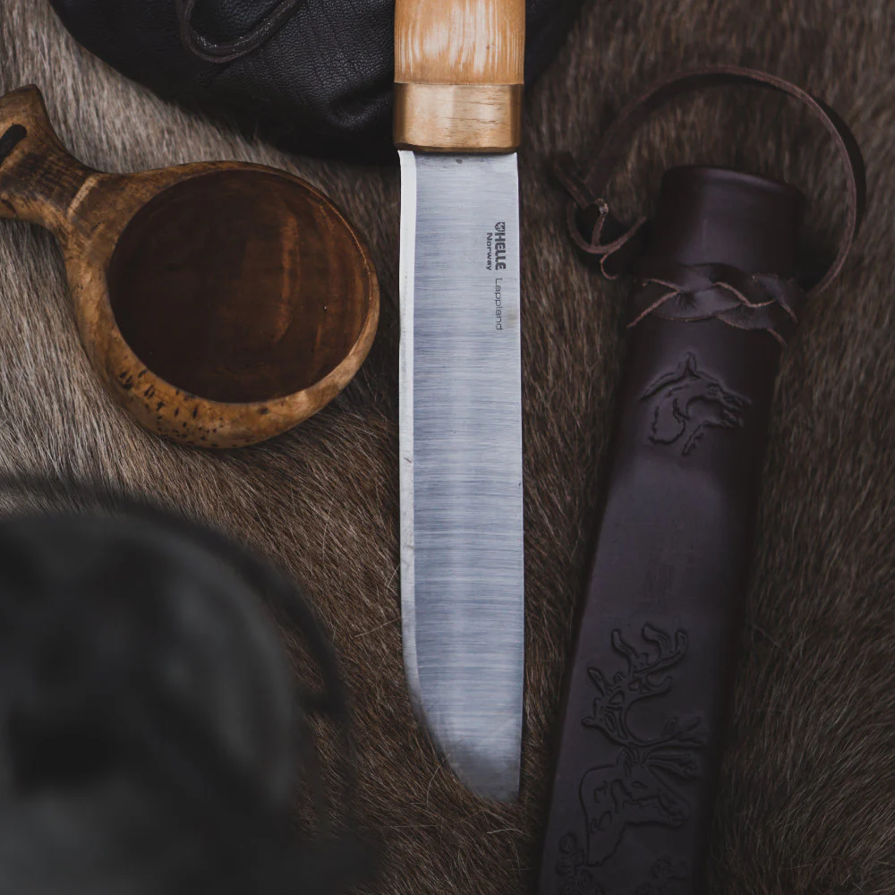 Helle Lappland Outdoor Knife with Leather Sheath - Image 9