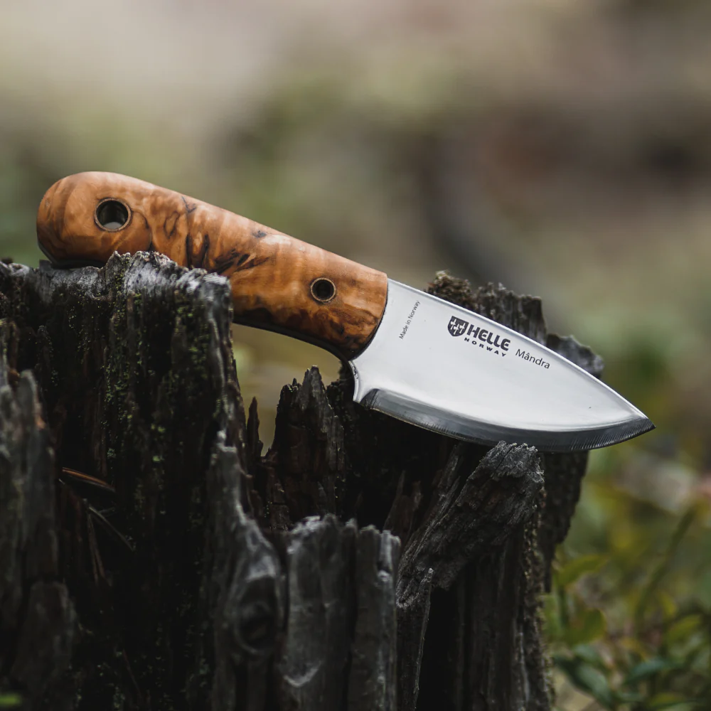 Helle Mandra H3LS Outdoor Knife with Leather Sheath - Image 4