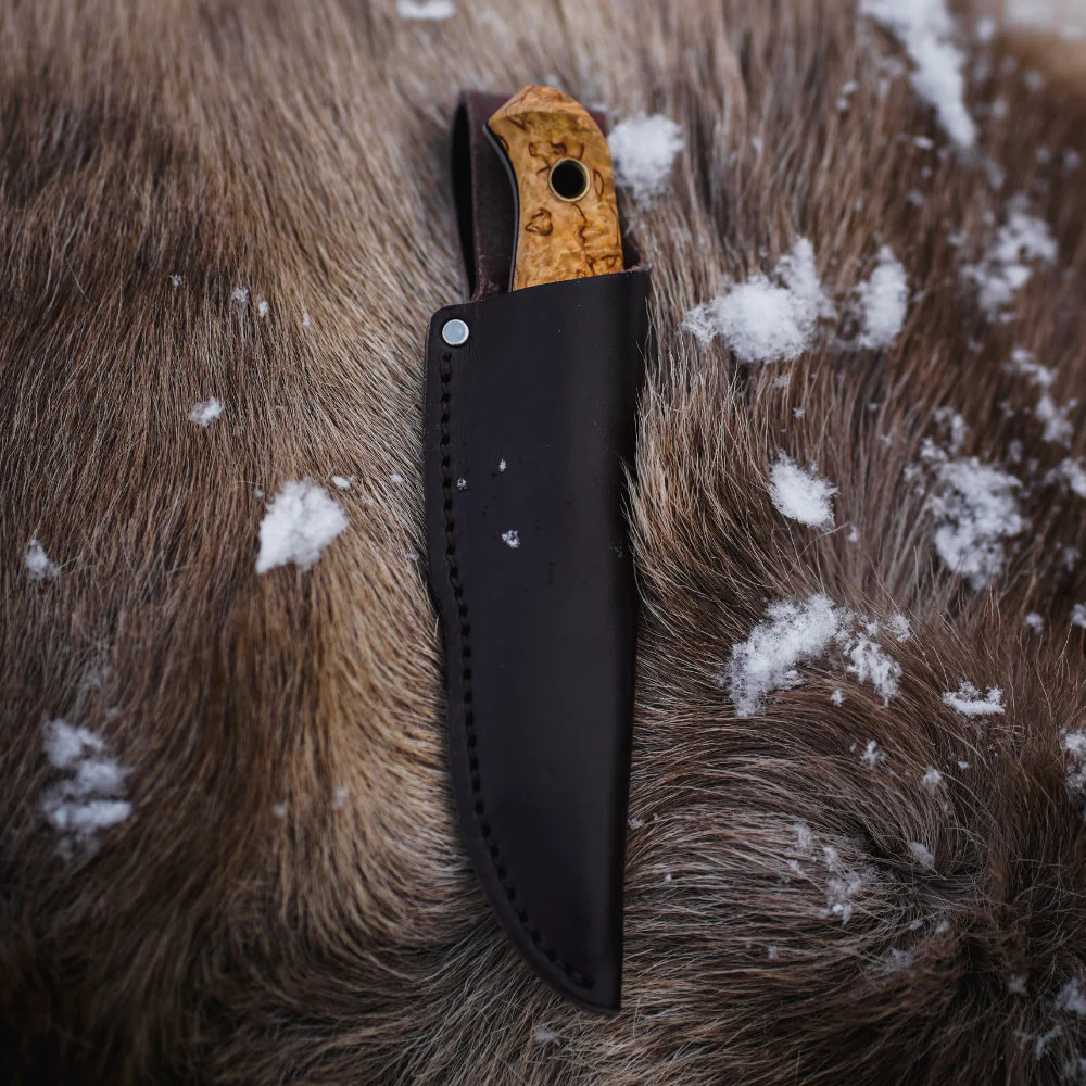 Helle Polaris Compact Outdoor Knife with Leather Sheath - Image 4
