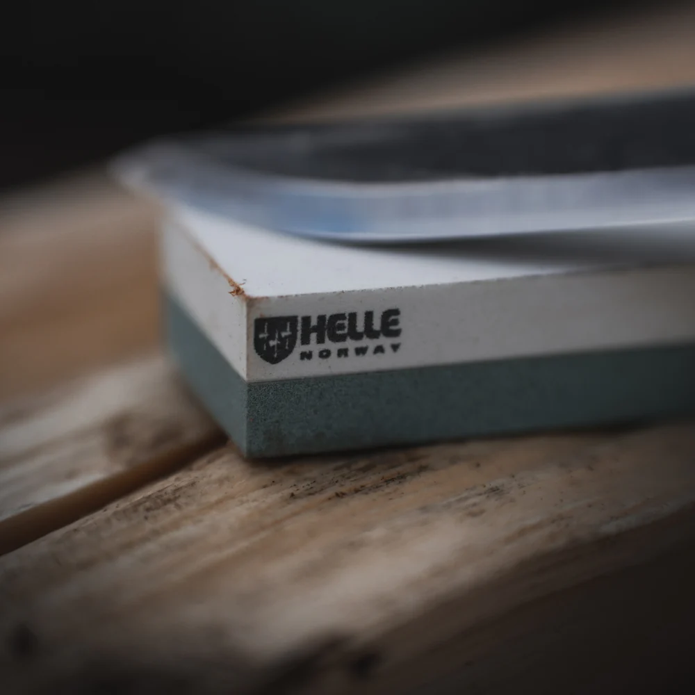Helle Small Sharpening Stone with Leather Sheath - Image 4
