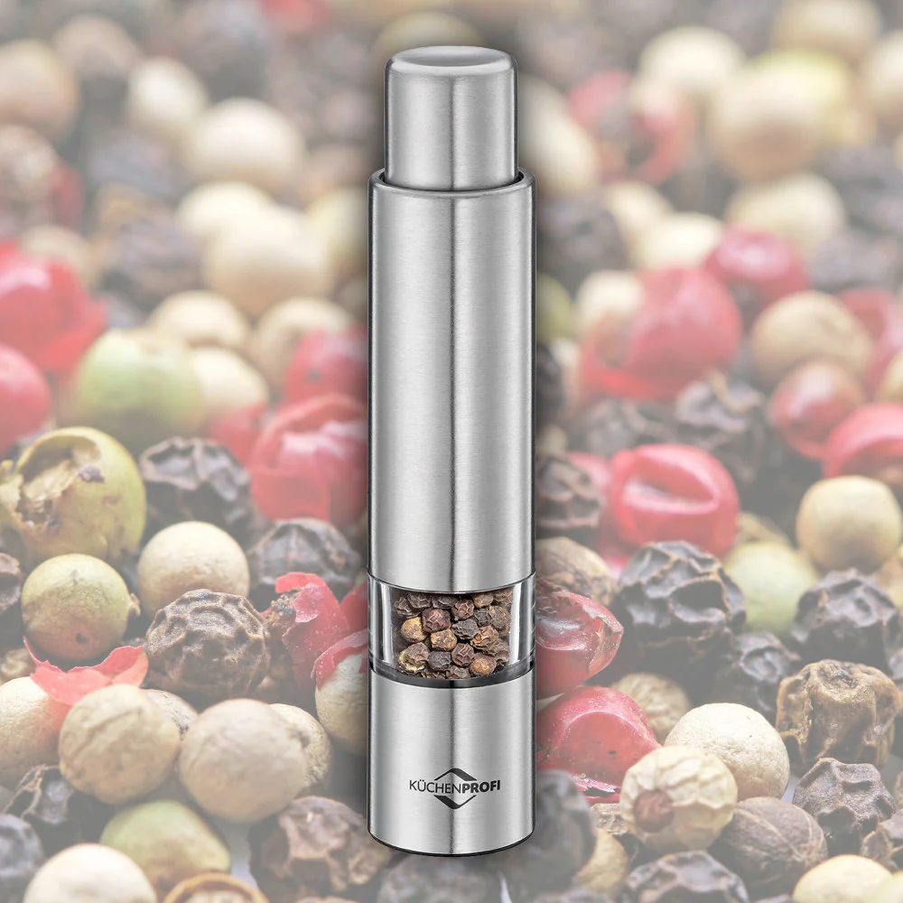 Kuchenprofi Stainless Steel Pepper Push Mill - Image 2
