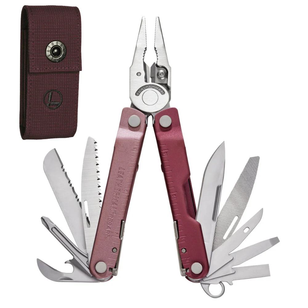 Leatherman Rebar Heathered Cranberry Pliers Multi-tool - Image 9